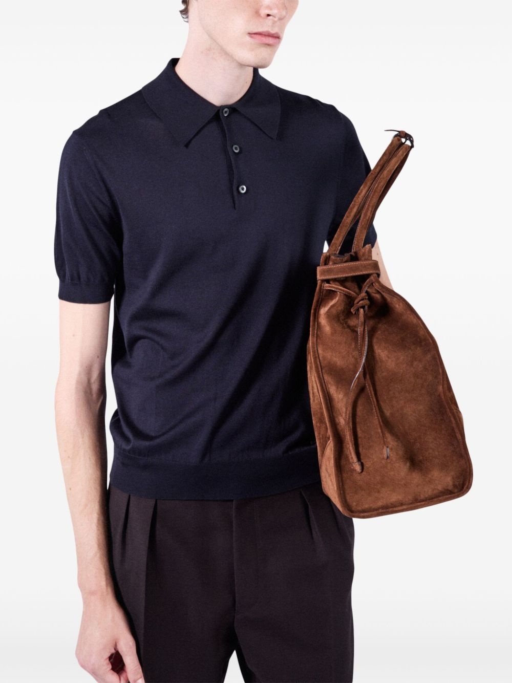 silk polo shirt - 4
