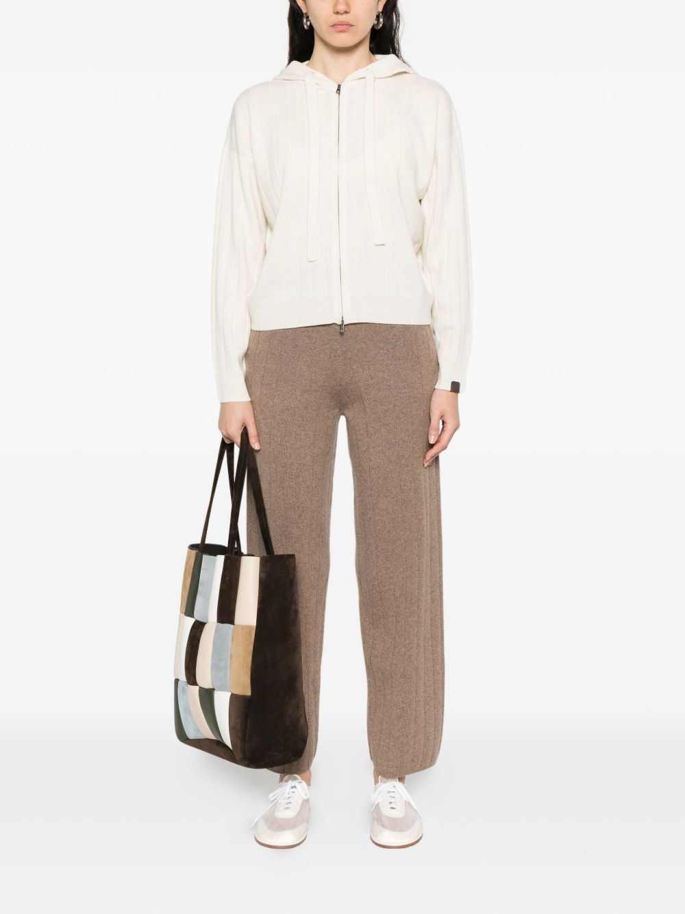 hooded cashmere cardigan - 2