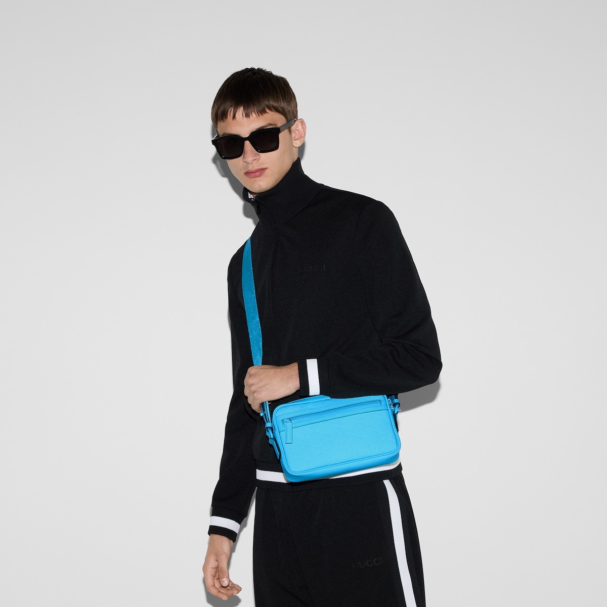 GG rubber-effect crossbody bag - 3