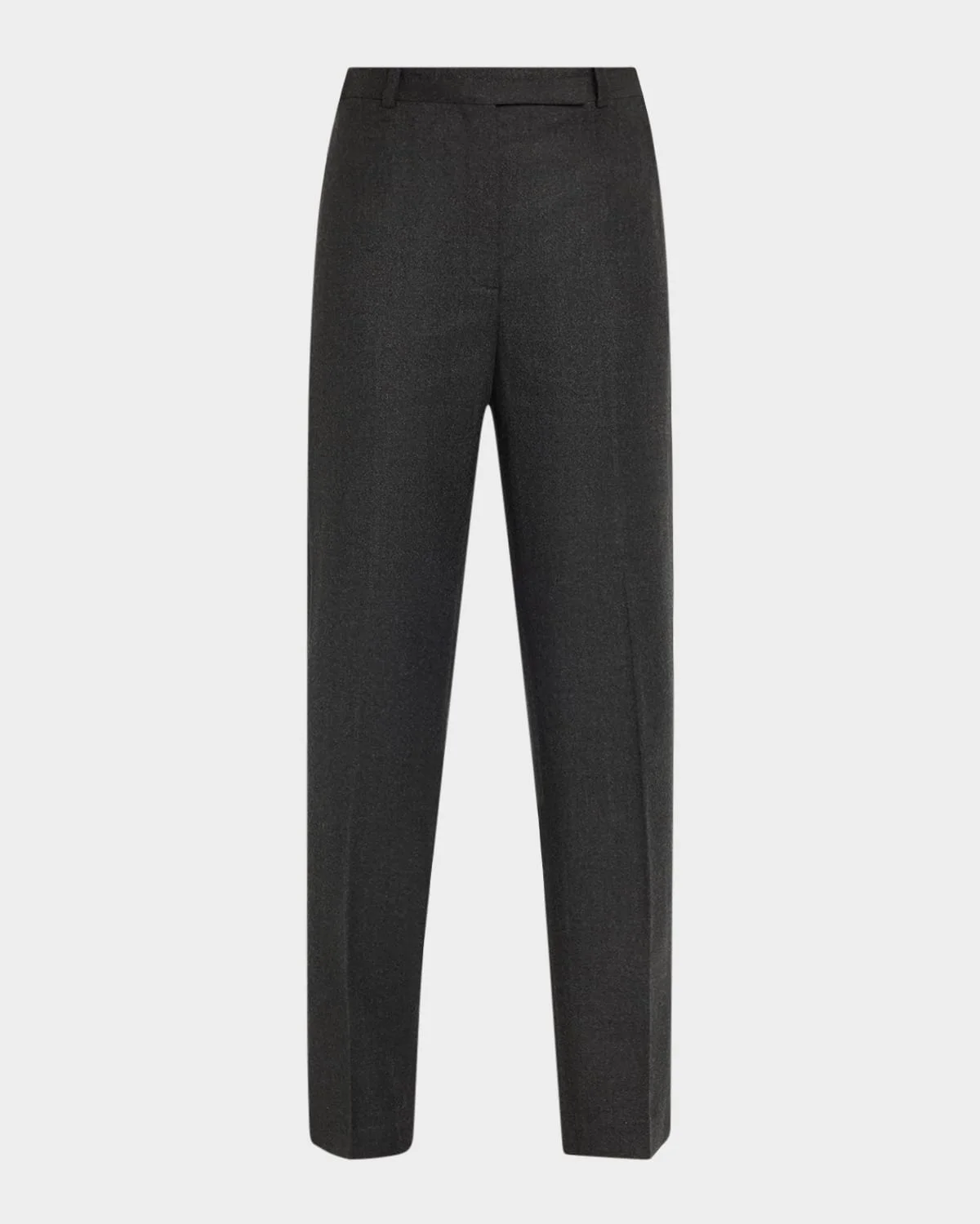 High-Waist Virgin Wool Tapered Ankle Pants - 1