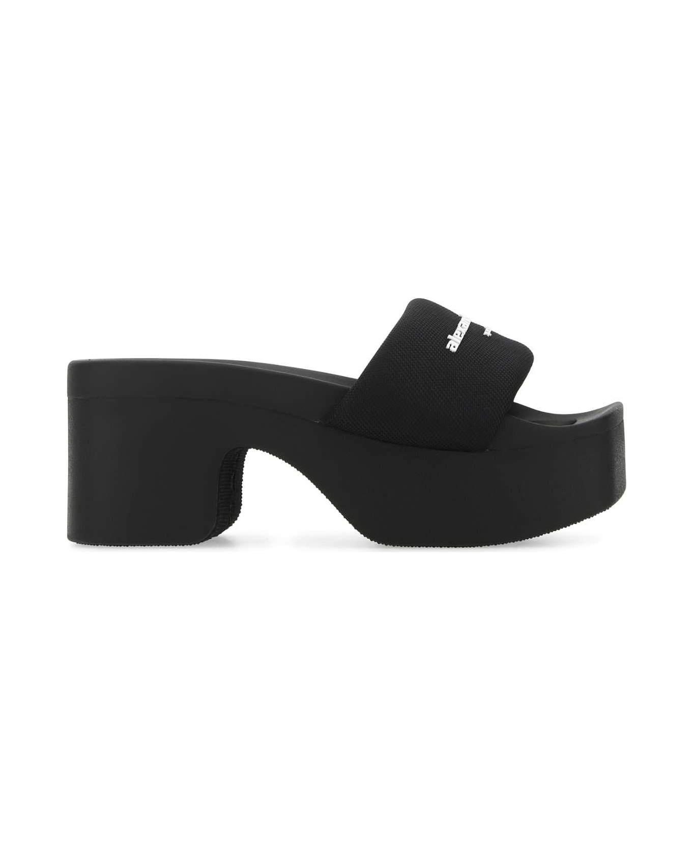 サンダル・ミュール ALEXANDER WANG Black Fabric Mules Alexander Wang Black Fabric Aw Mules | italist | REVERSIBLE
