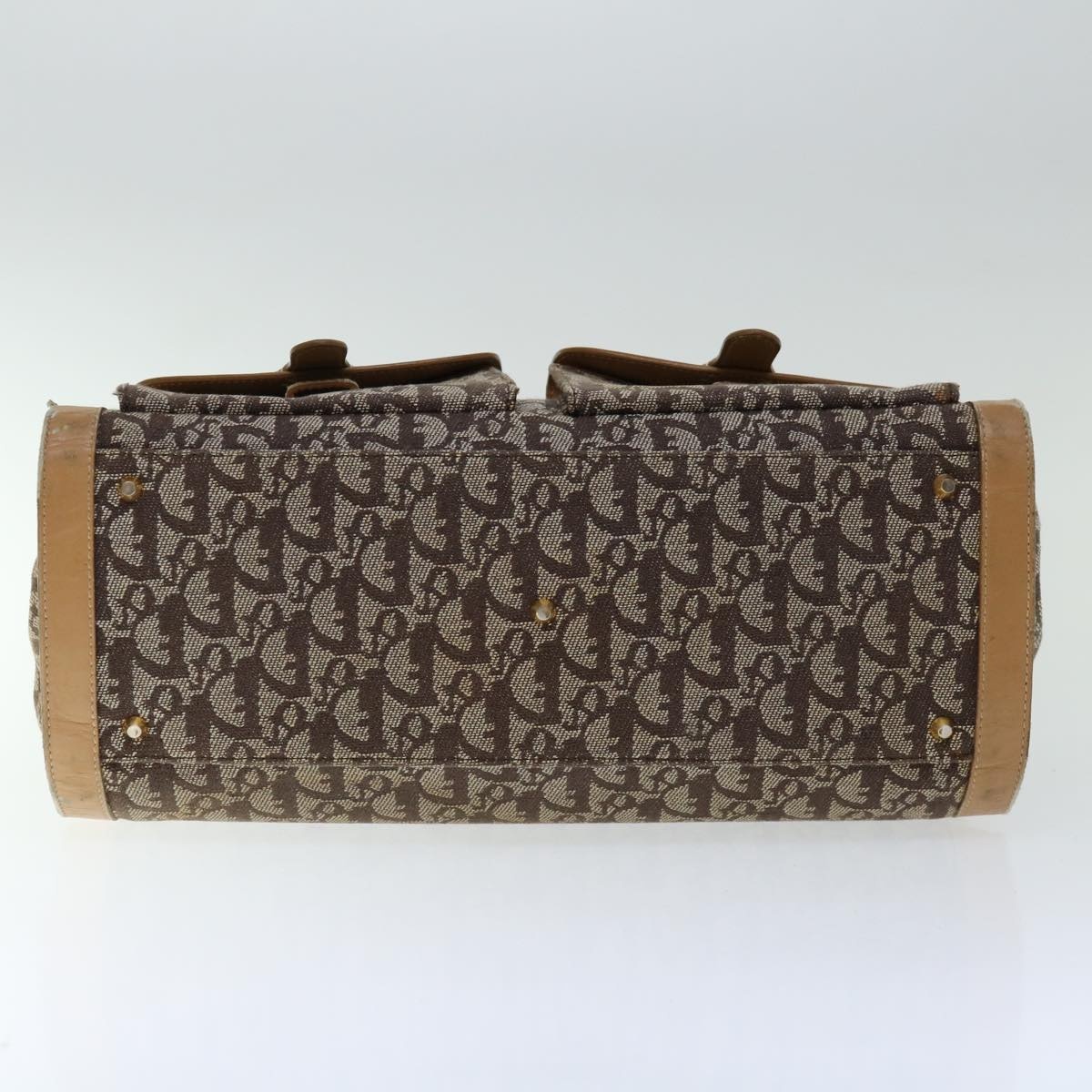 DIOR Trotter Canvas Hand Bag Beige - 5