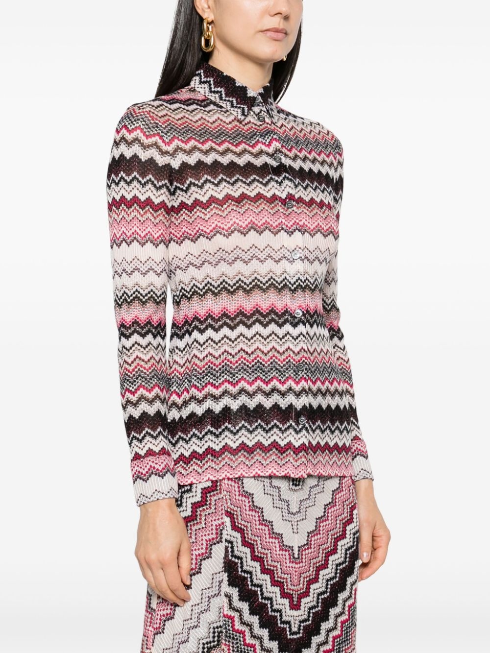 zigzag-pattern shirt - 3