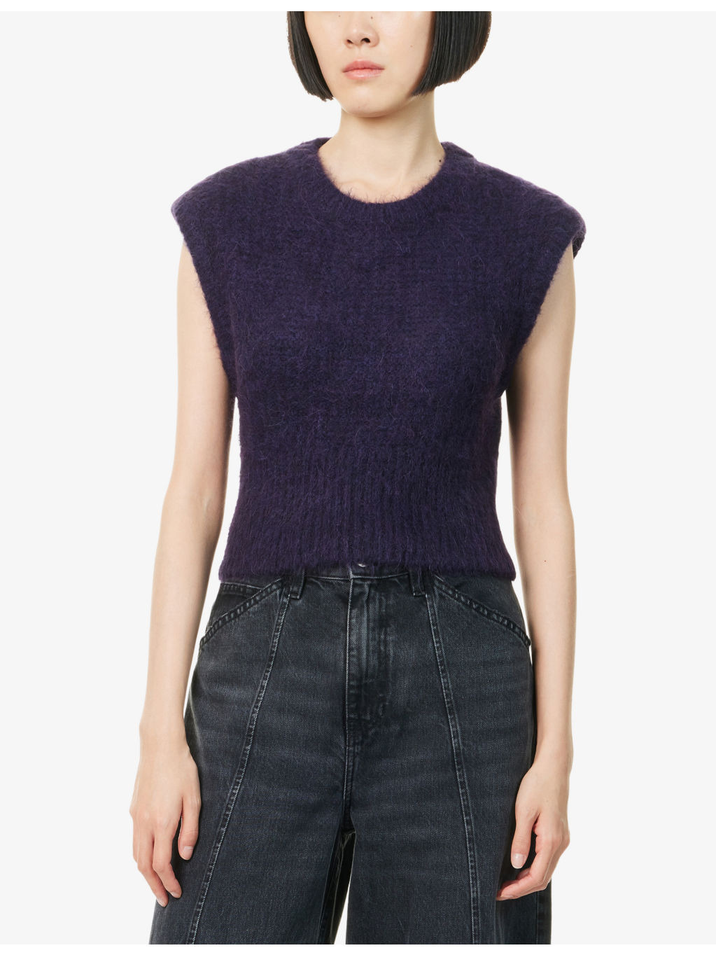 The Plush Cropped Wool-Blend Vest - 3