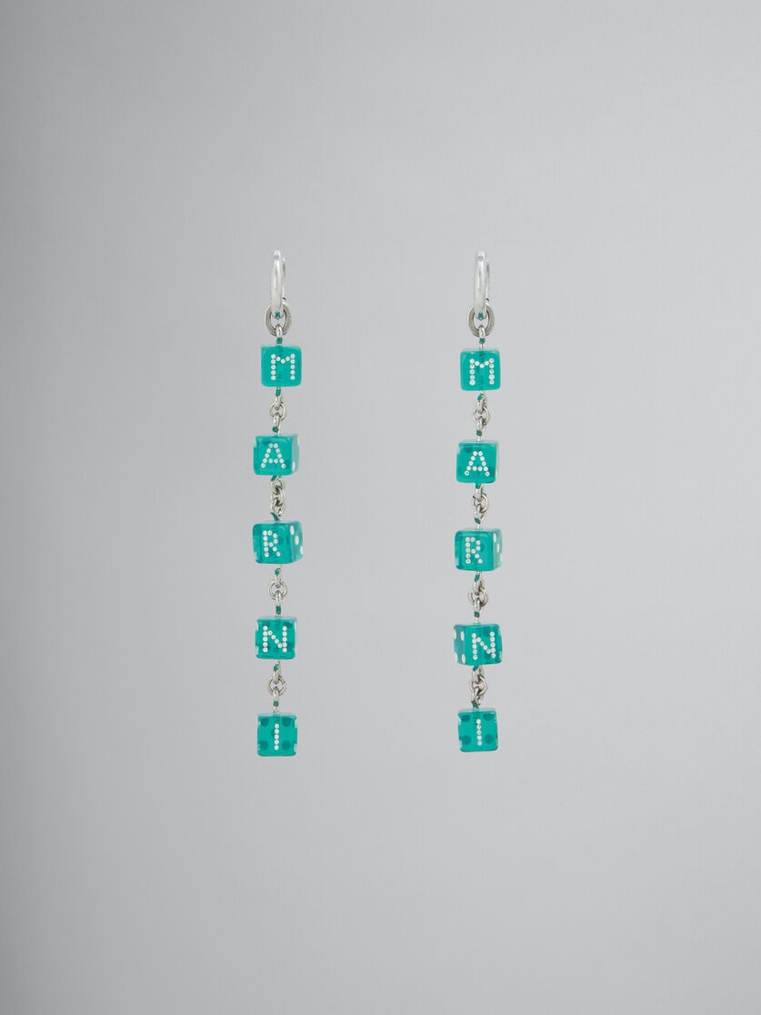 RESIN DICE DROP EARRINGS - 1