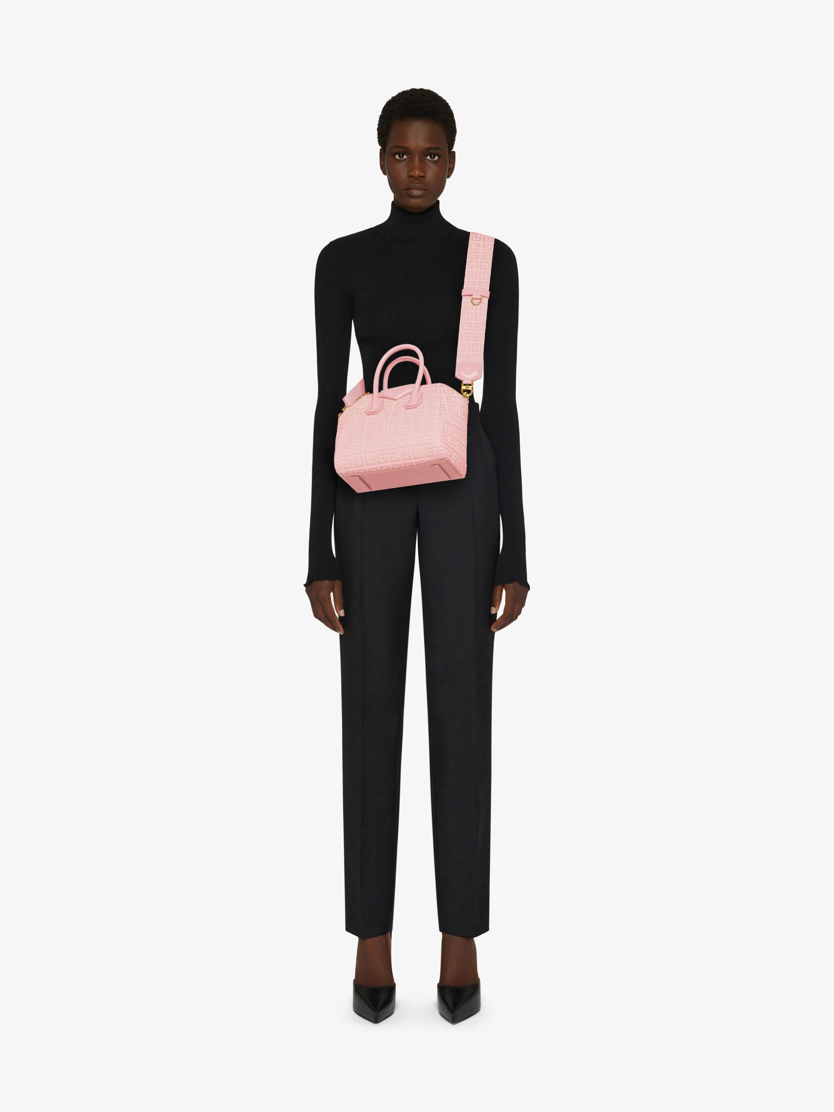 MINI ANTIGONA BAG IN 4G EMBROIDERED CANVAS - 2
