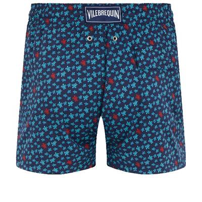 Vilebrequin Men Stretch Swim Trunks Micro Ronde Des Tortues Tricolore outlook