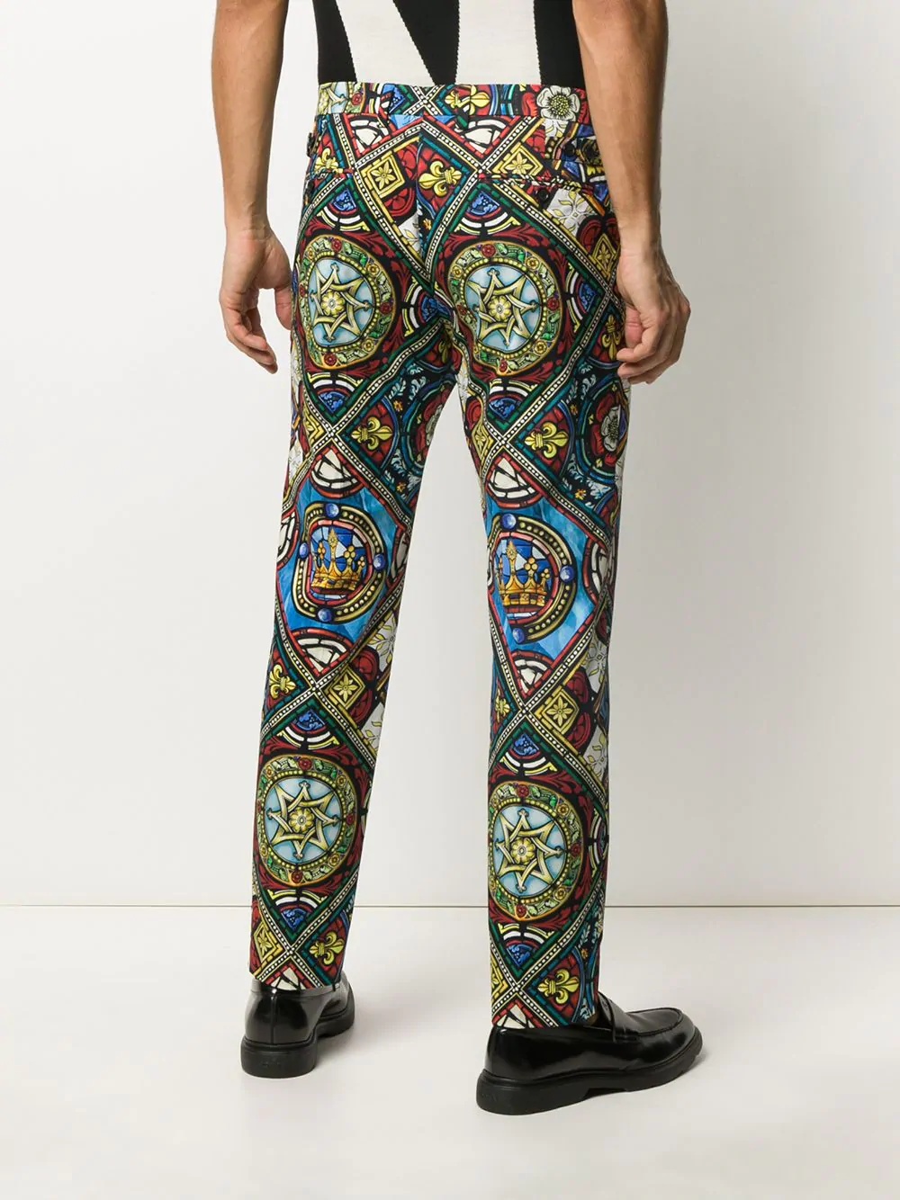 graphic print trousers - 4