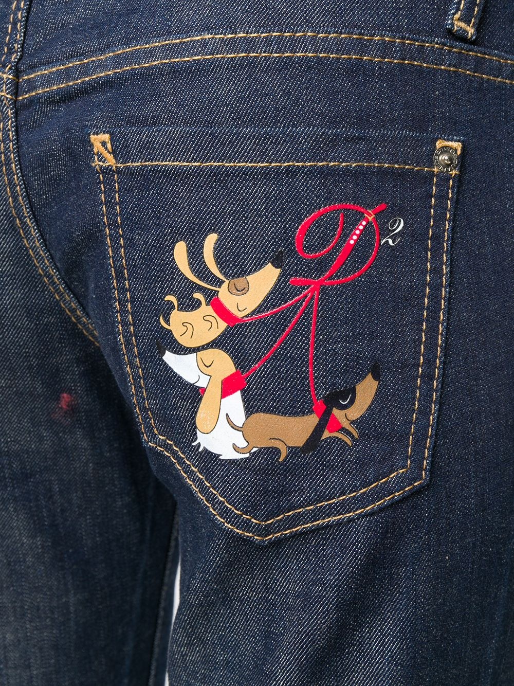 puppy logo skinny jeans - 5