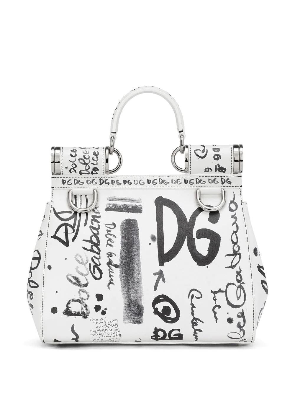 graffiti print tote bag - 3