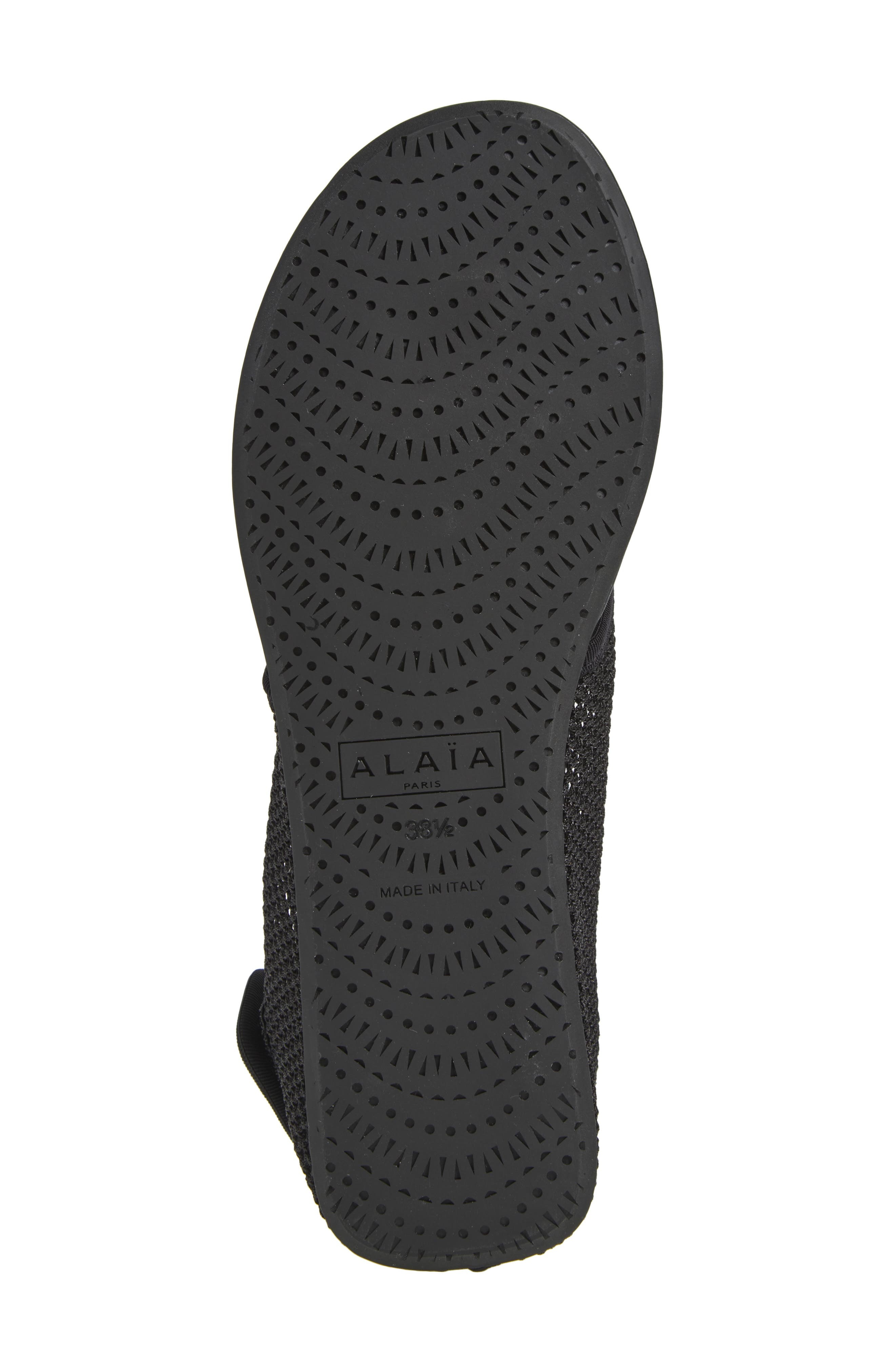 Alaïa Mesh Sandal in Noir at Nordstrom - 6
