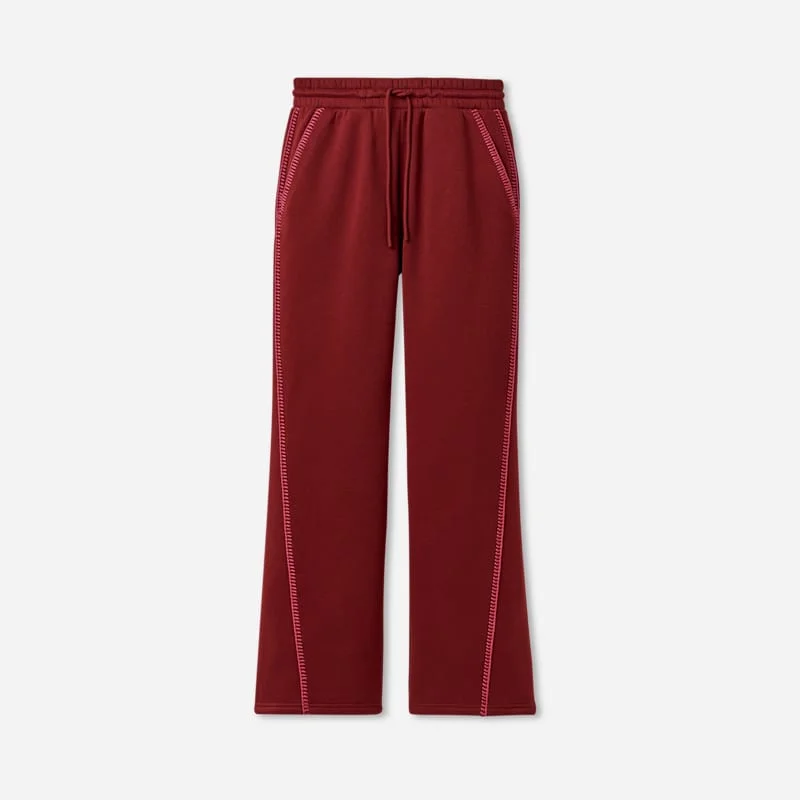 ® Women's Classic Straight-Leg Pant Bottoms in Coffee Berry - 1