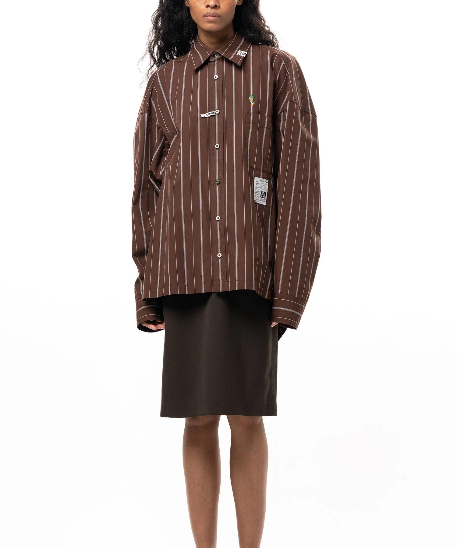 Leon Embroidery Stripe Shirt - 1
