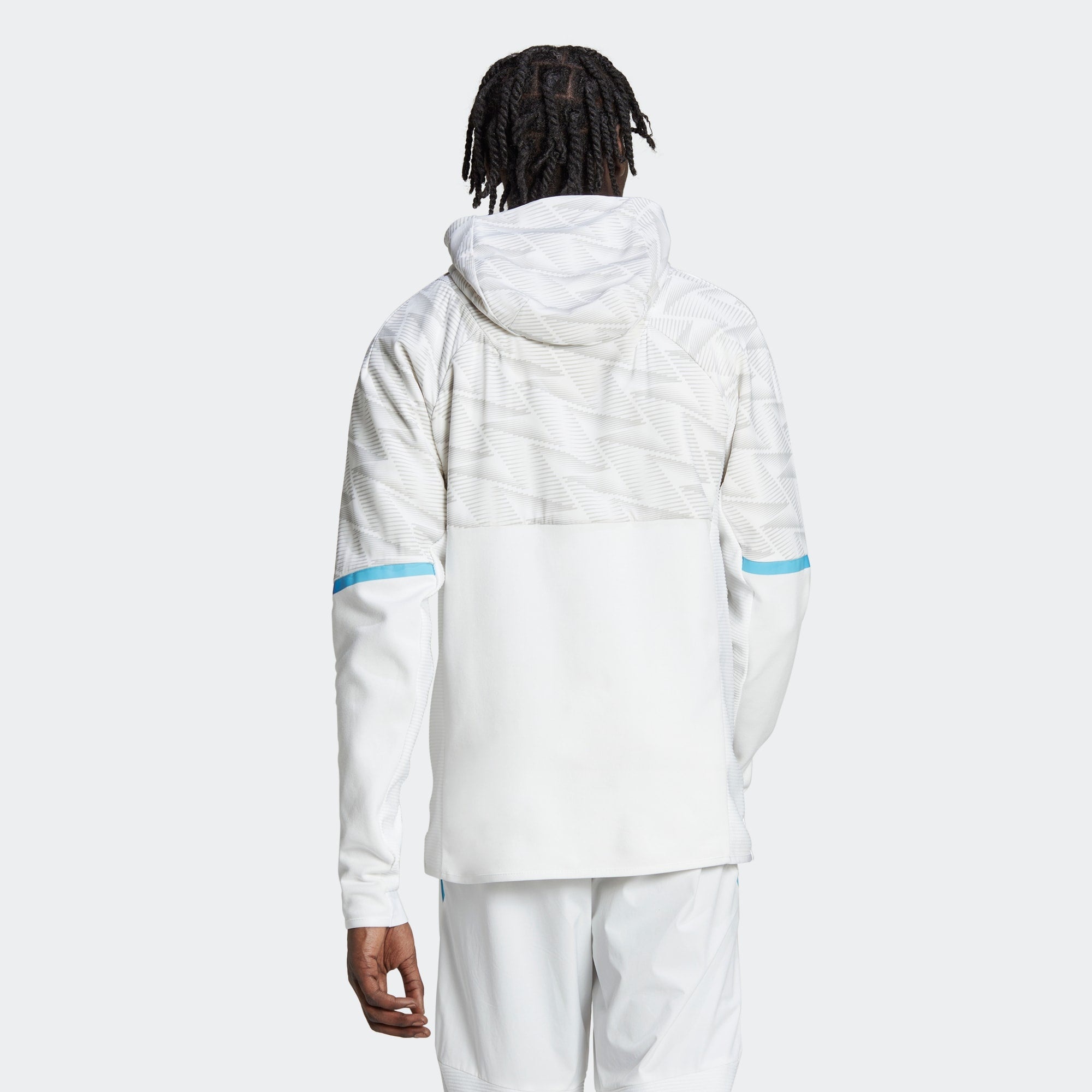 adidas Germany Game Day Full-Zip Travel Hoodie 'White' IC4377 - 3