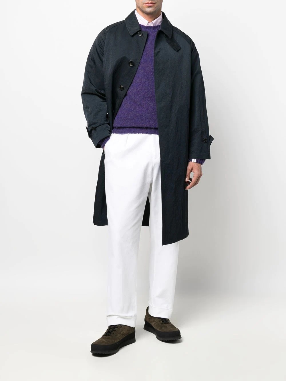 GONVILLE Navy Nylon Coat - 2