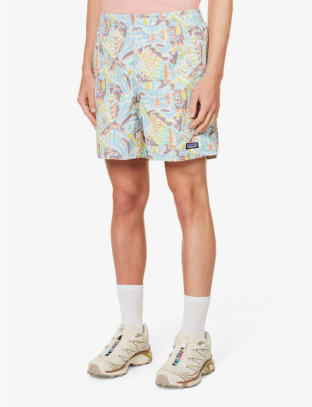 Funhuggers brand-patch cotton-canvas shorts - 3