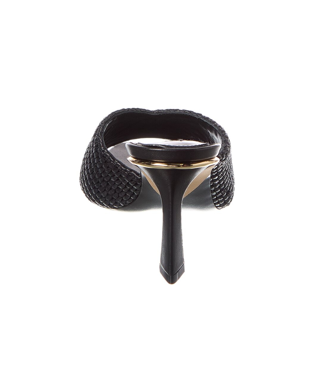 Victoria Beckham Raffia & Leather Sandal - 3