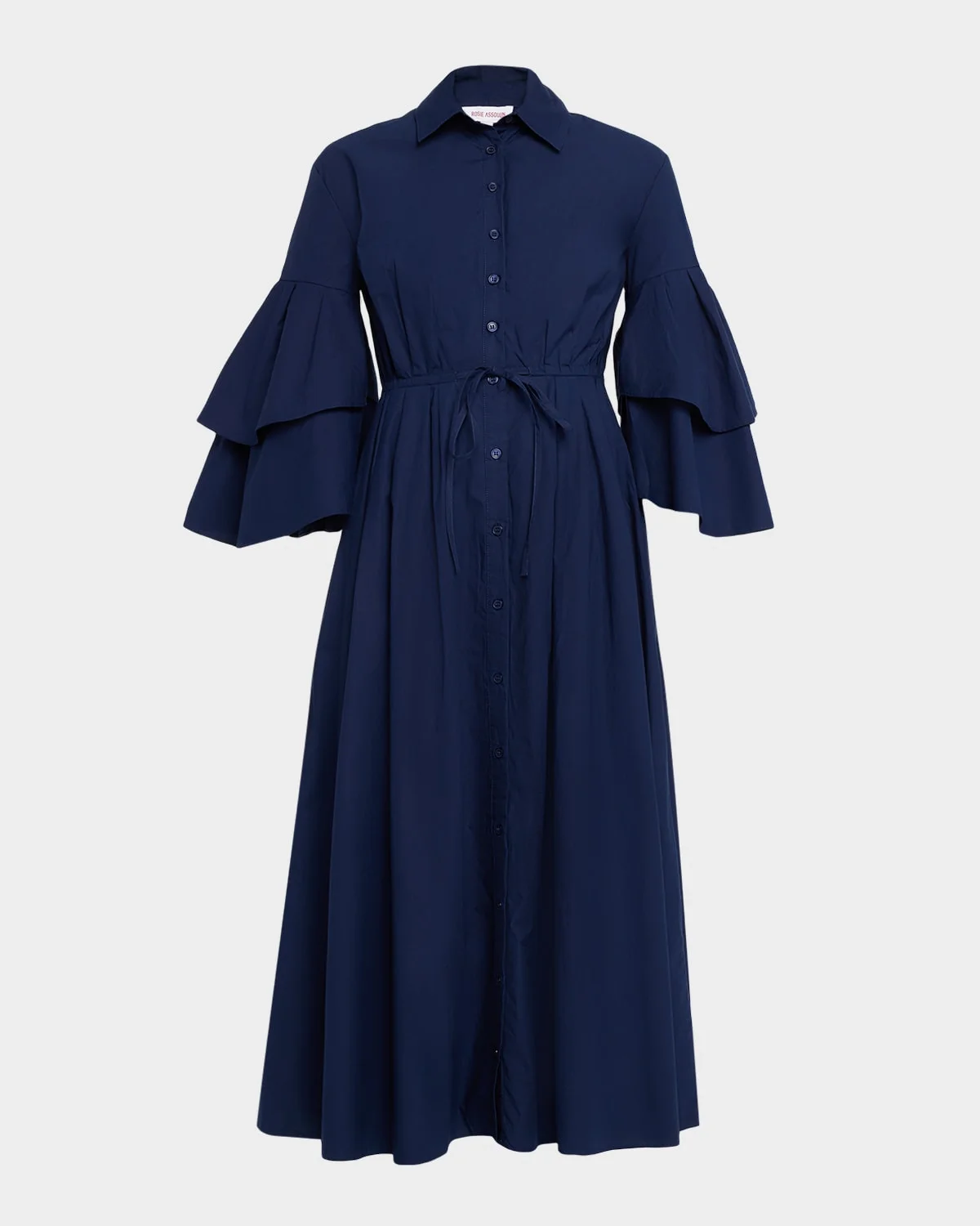 Fiesta Ruffle-Sleeve Midi Shirtdress - 1