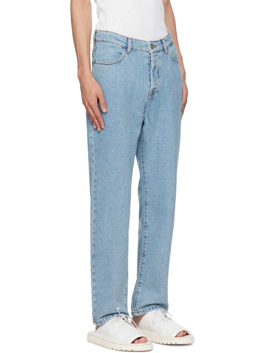 Blue Straight-Leg Jeans - 2