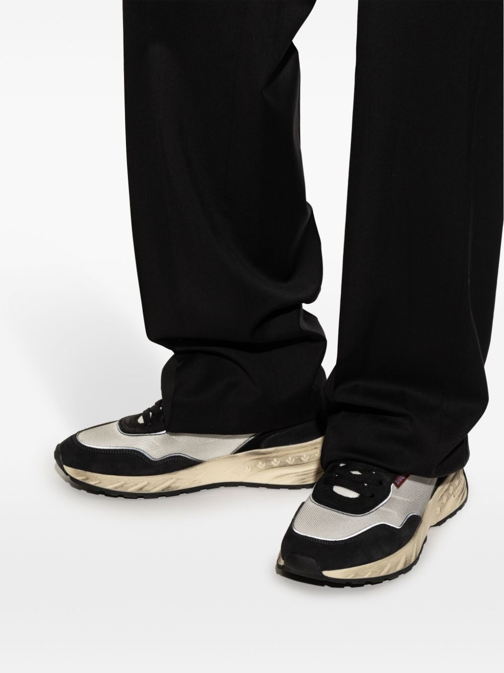 panelled low-top sneakers - 6