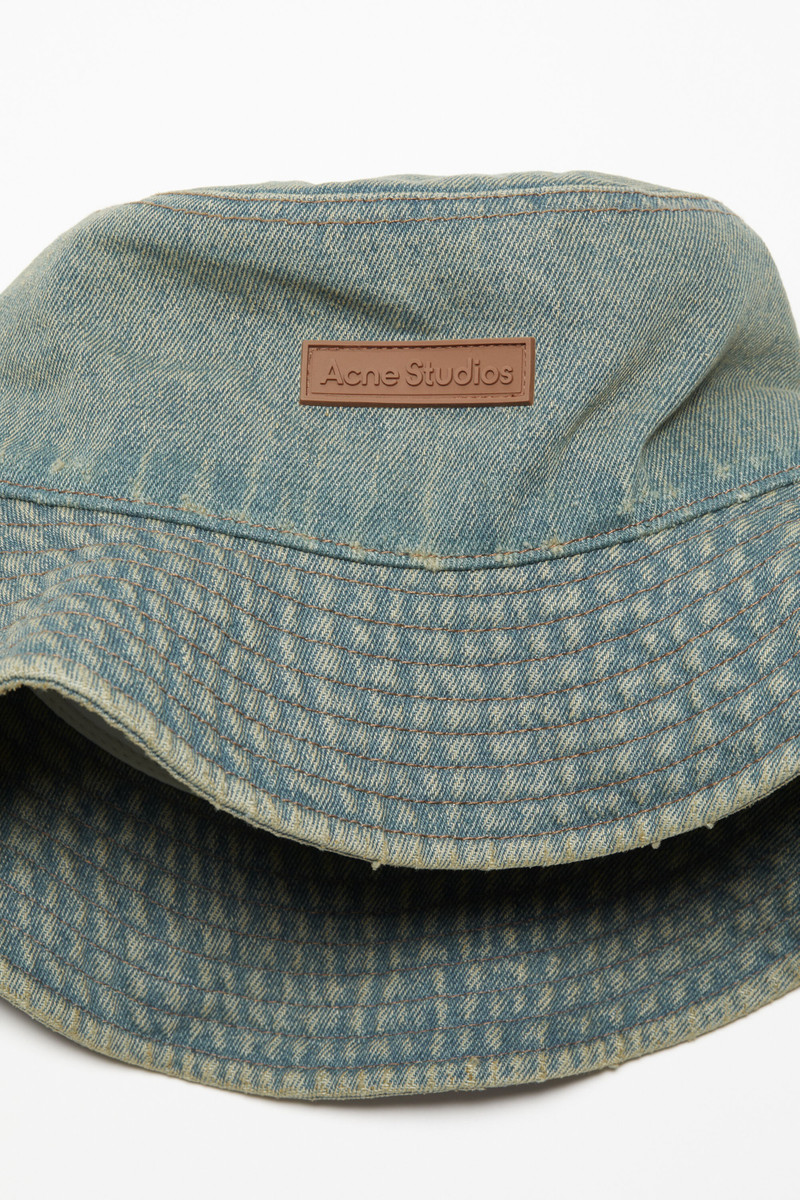 Denim bucket hat - Blue/beige 5
