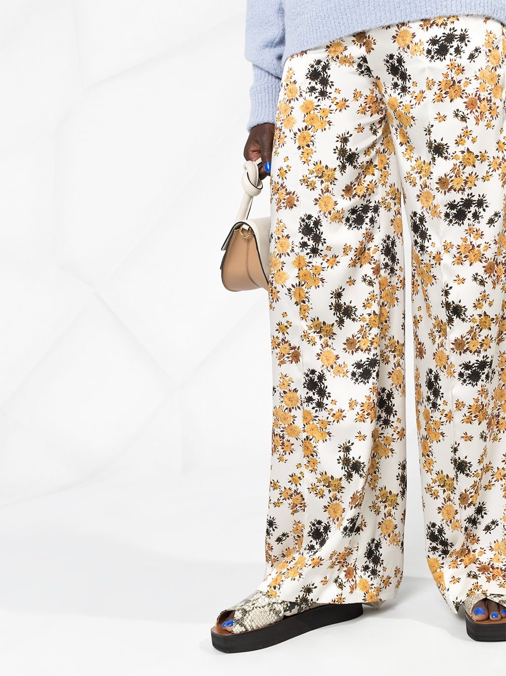 ditsy floral print Panama trousers - 3