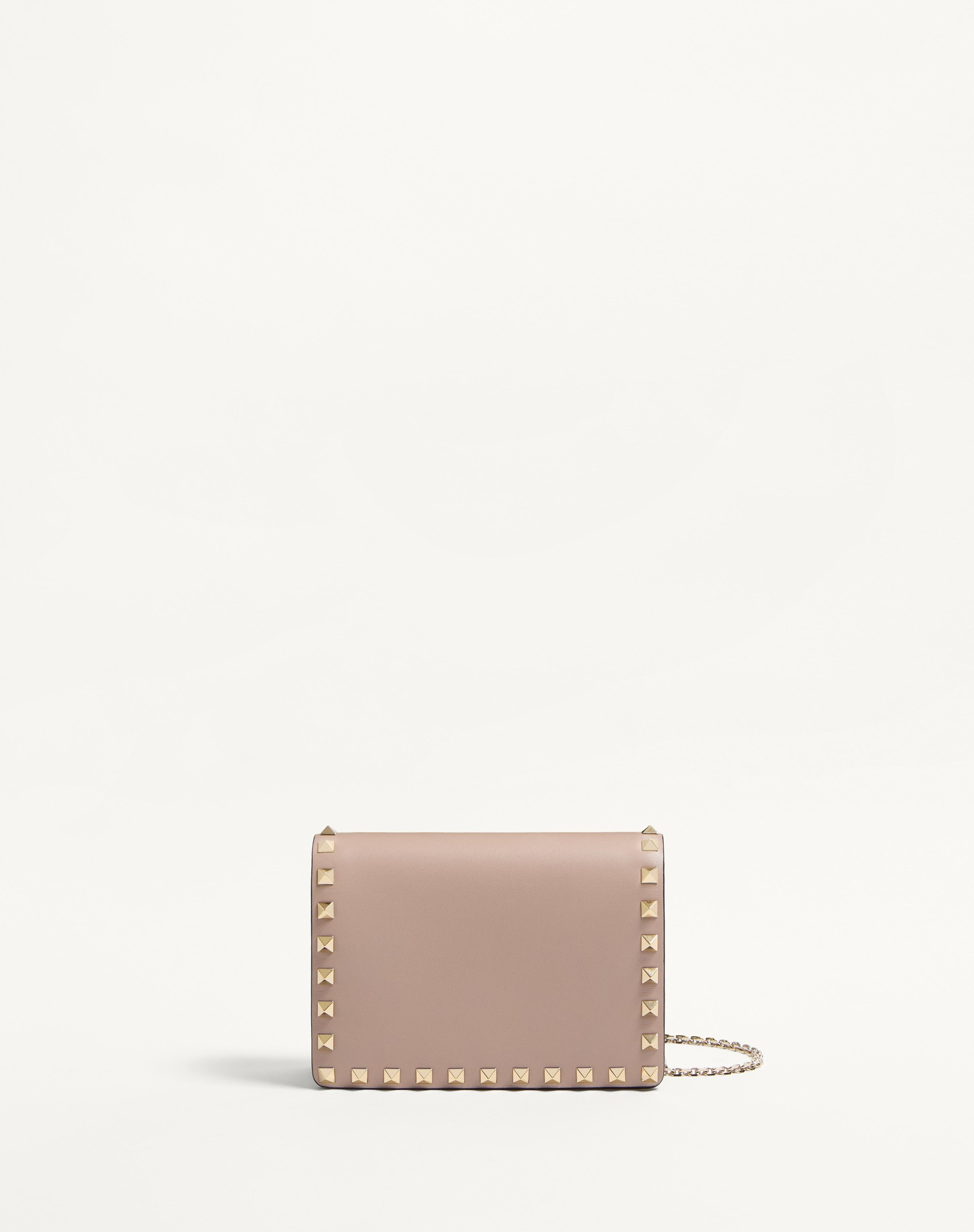 ROCKSTUD CALFSKIN CHAIN POUCH - 1