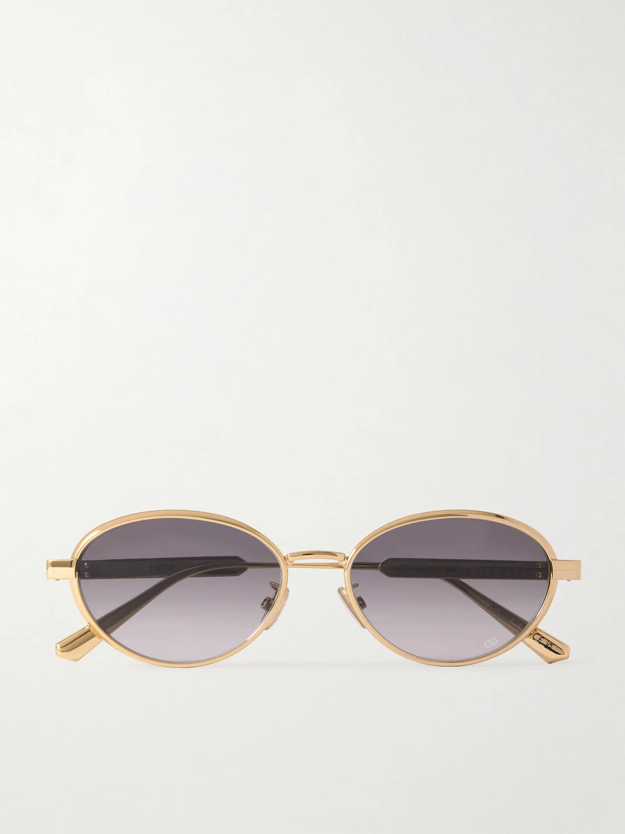 Diorcannage R1u Oval-frame Gold-tone Sunglasses - 1