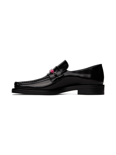 Martine Rose Black Beaded Square Toe Loafers outlook