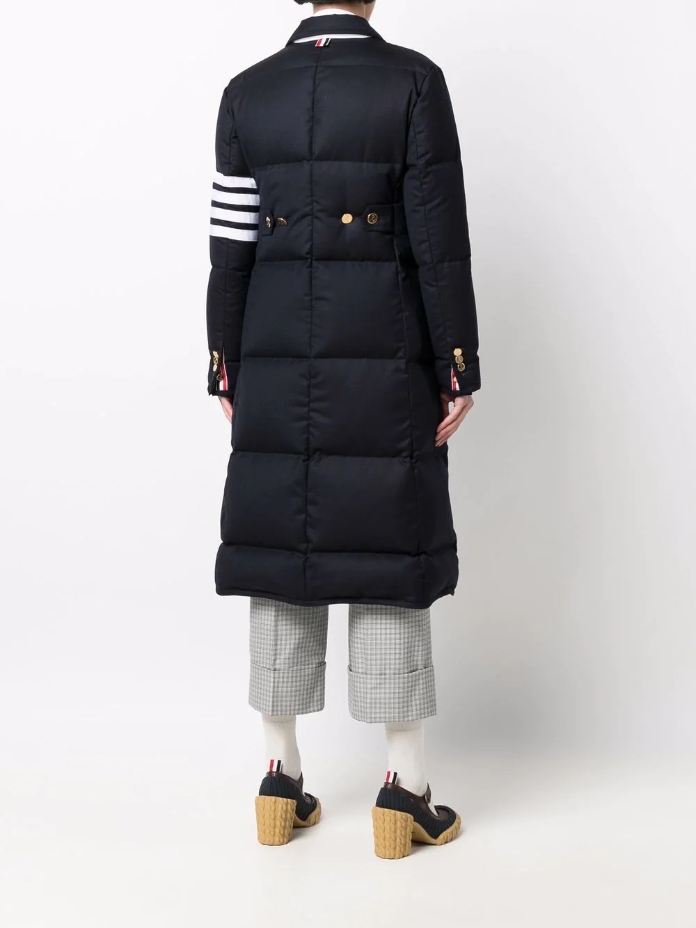 down-feather 4-Bar overcoat - 4