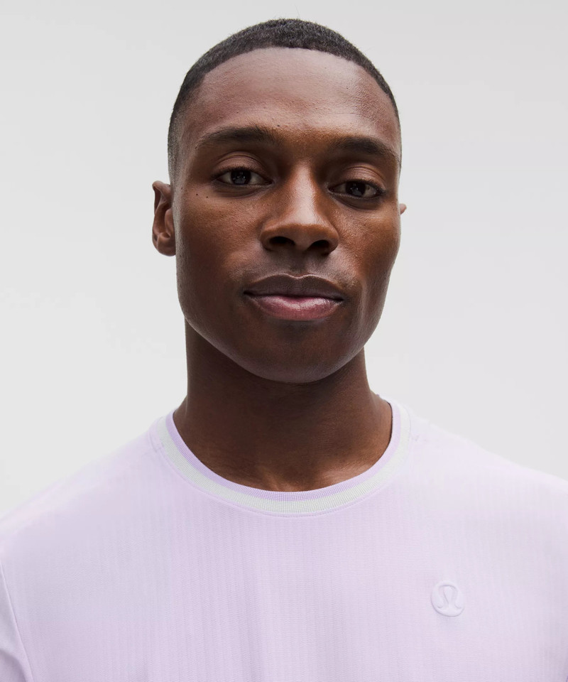 UV-Protective Striped Mesh Tennis T-Shirt 4