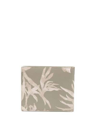 SAINT LAURENT leaf print wallet outlook