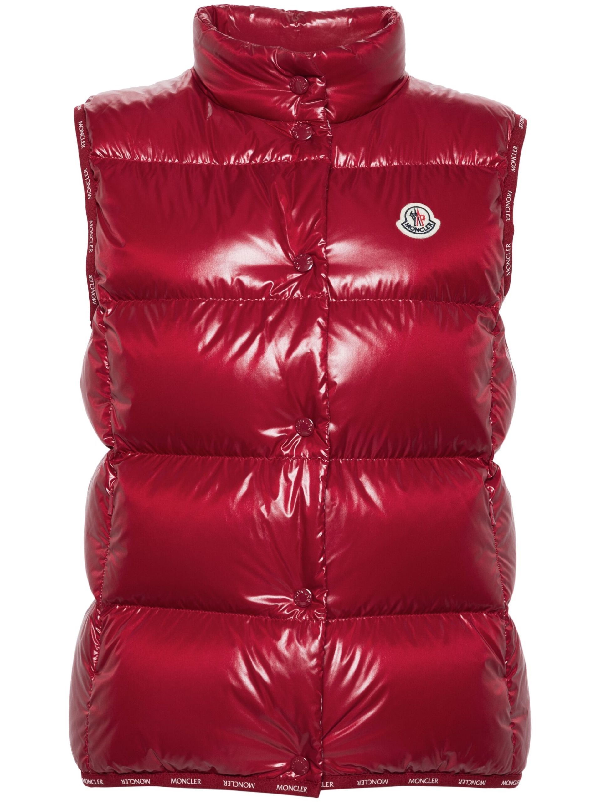 Red Badia Quilted Gilet - 1