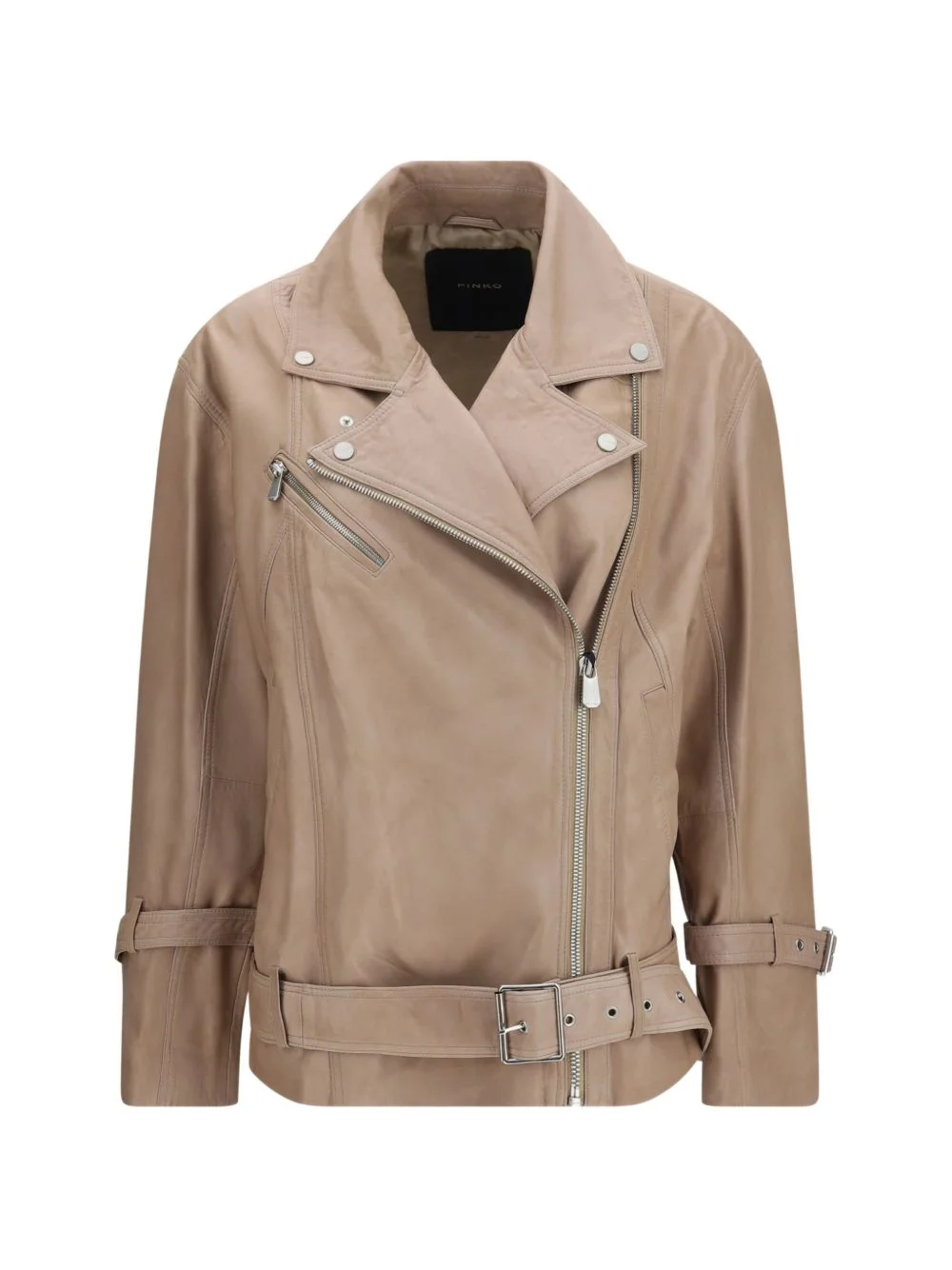 Candy belted leather jacket - 1