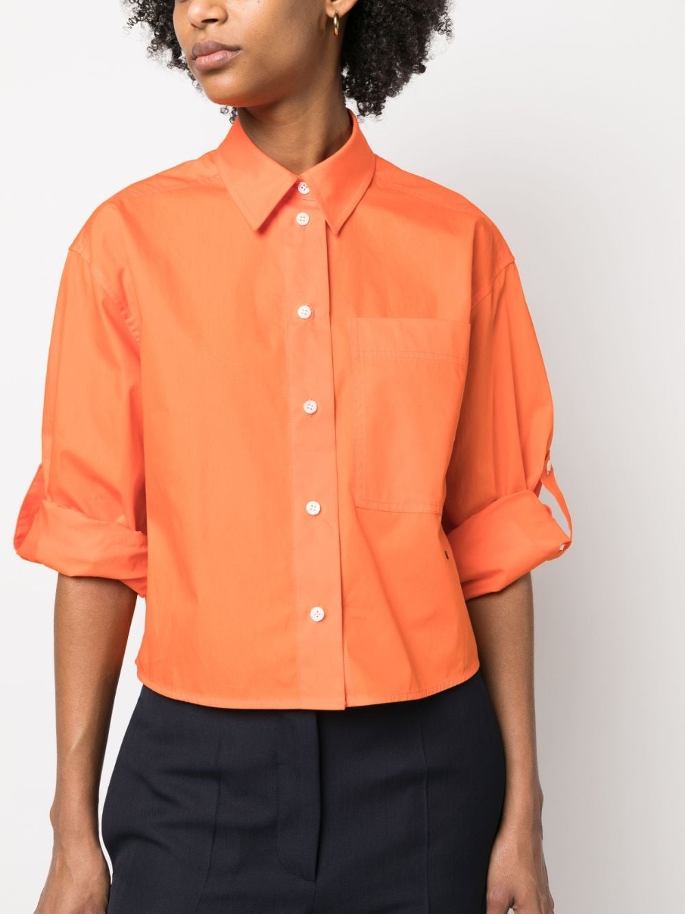 button-up cropped shirt - 6