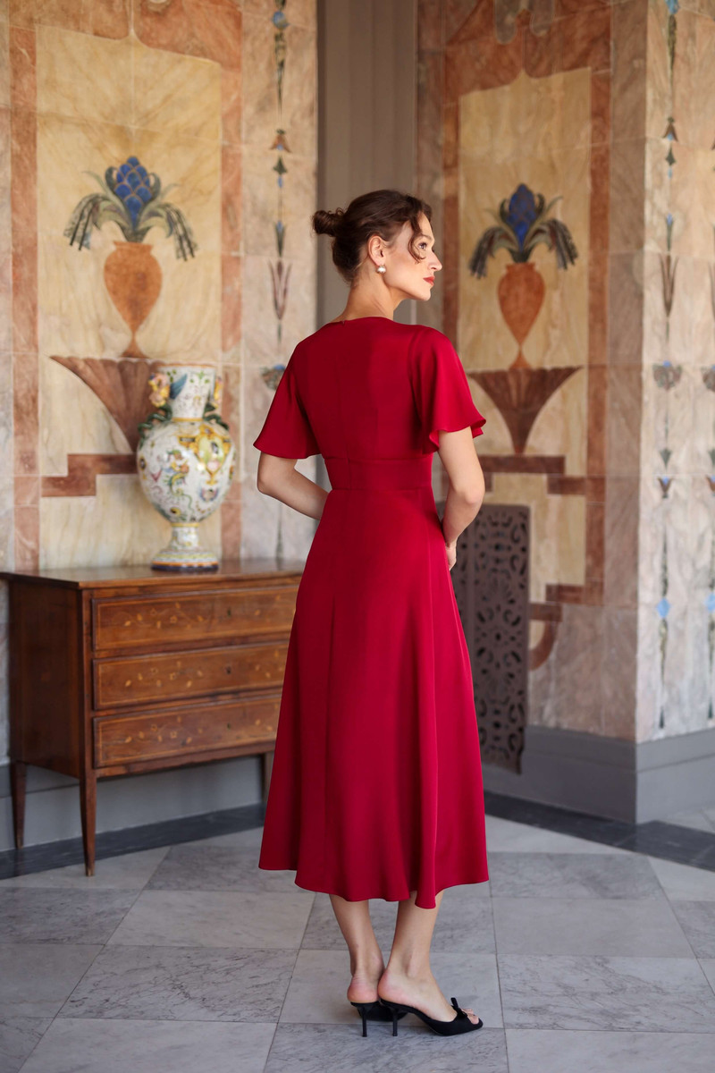 Coralie Silk Dress Closed back 1