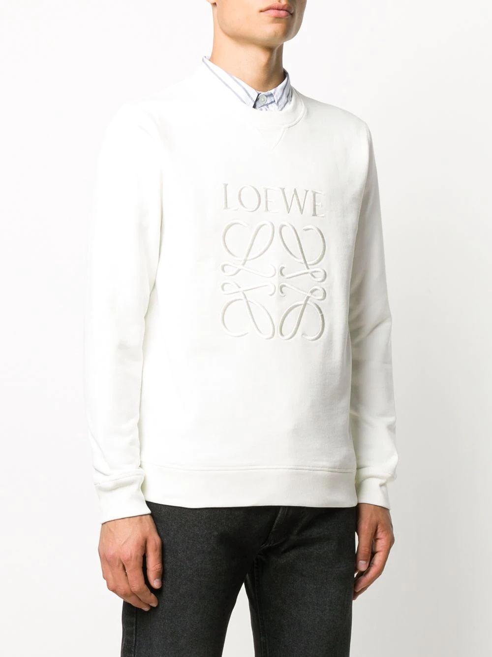 Anagram-embroidered sweatshirt - 3