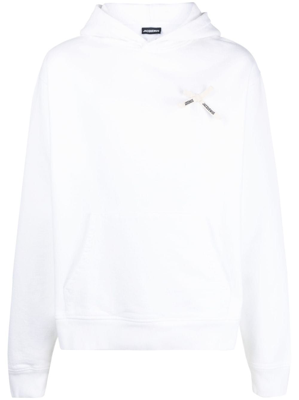 Noeud bow-embellished cotton hoodie - 1