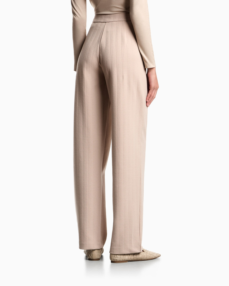 CHEVRON-MOTIF STRETCH-JERSEY TROUSERS 3