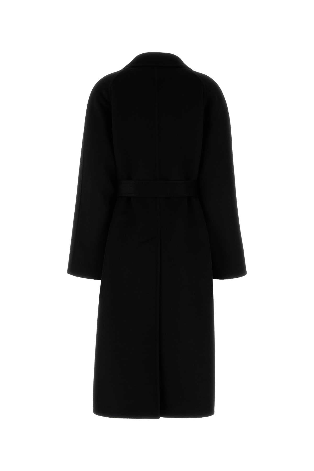 Prada Women Black Wool Blend Coat - 2