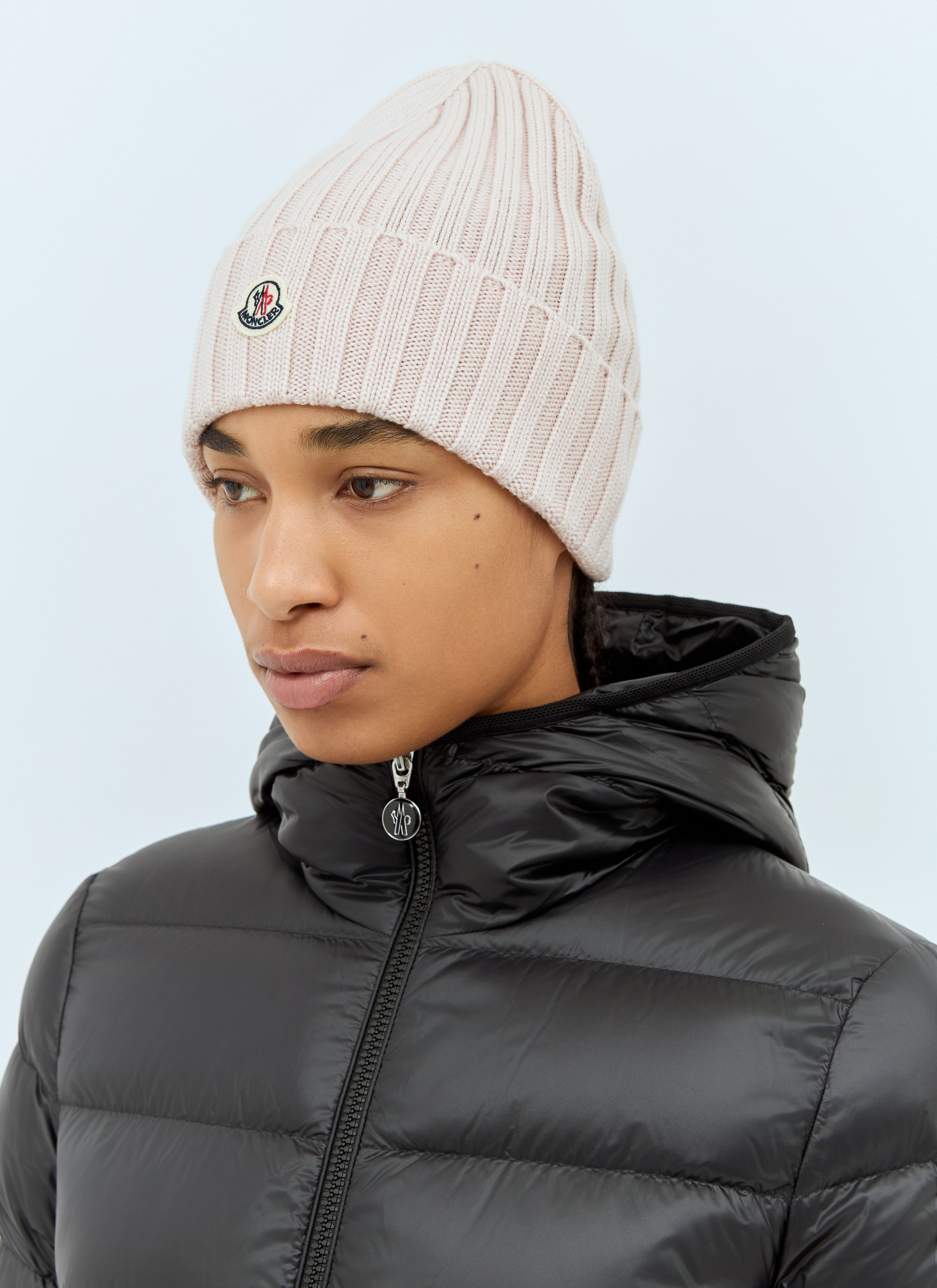 Moncler Women Logo Patch Beanie Hat - 5