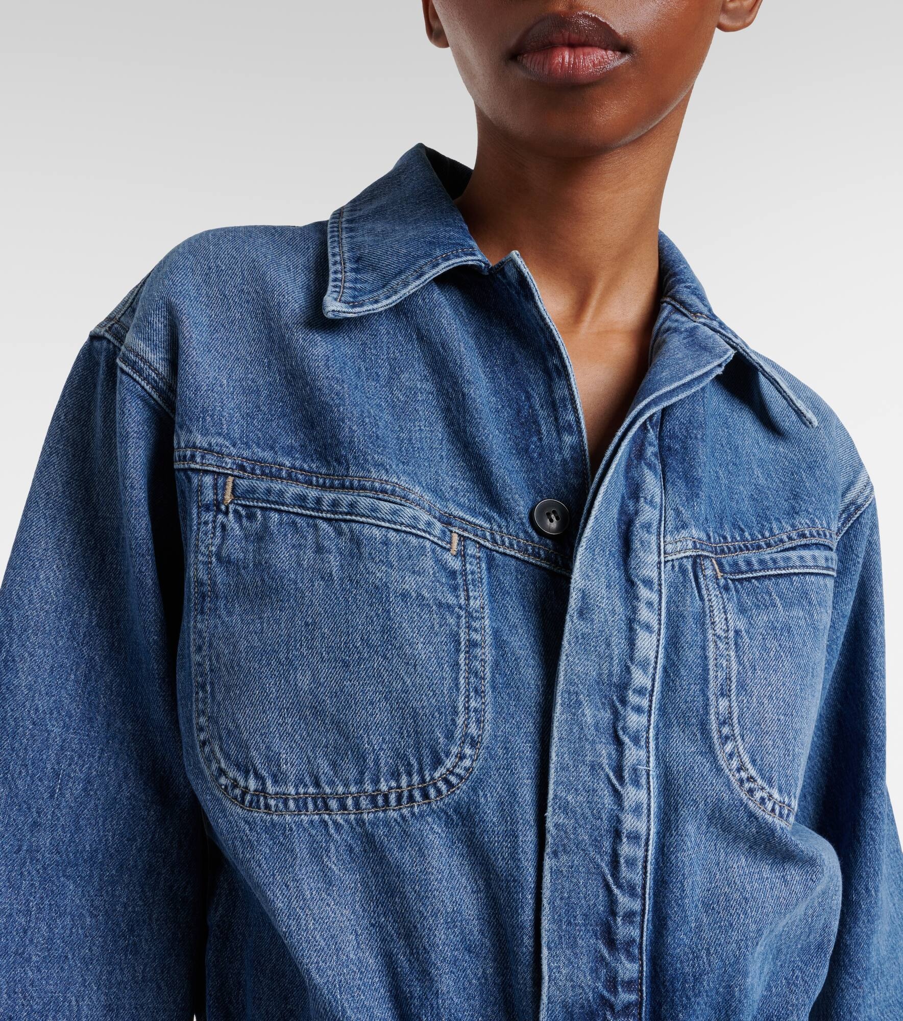 Solene denim jumpsuit - 4