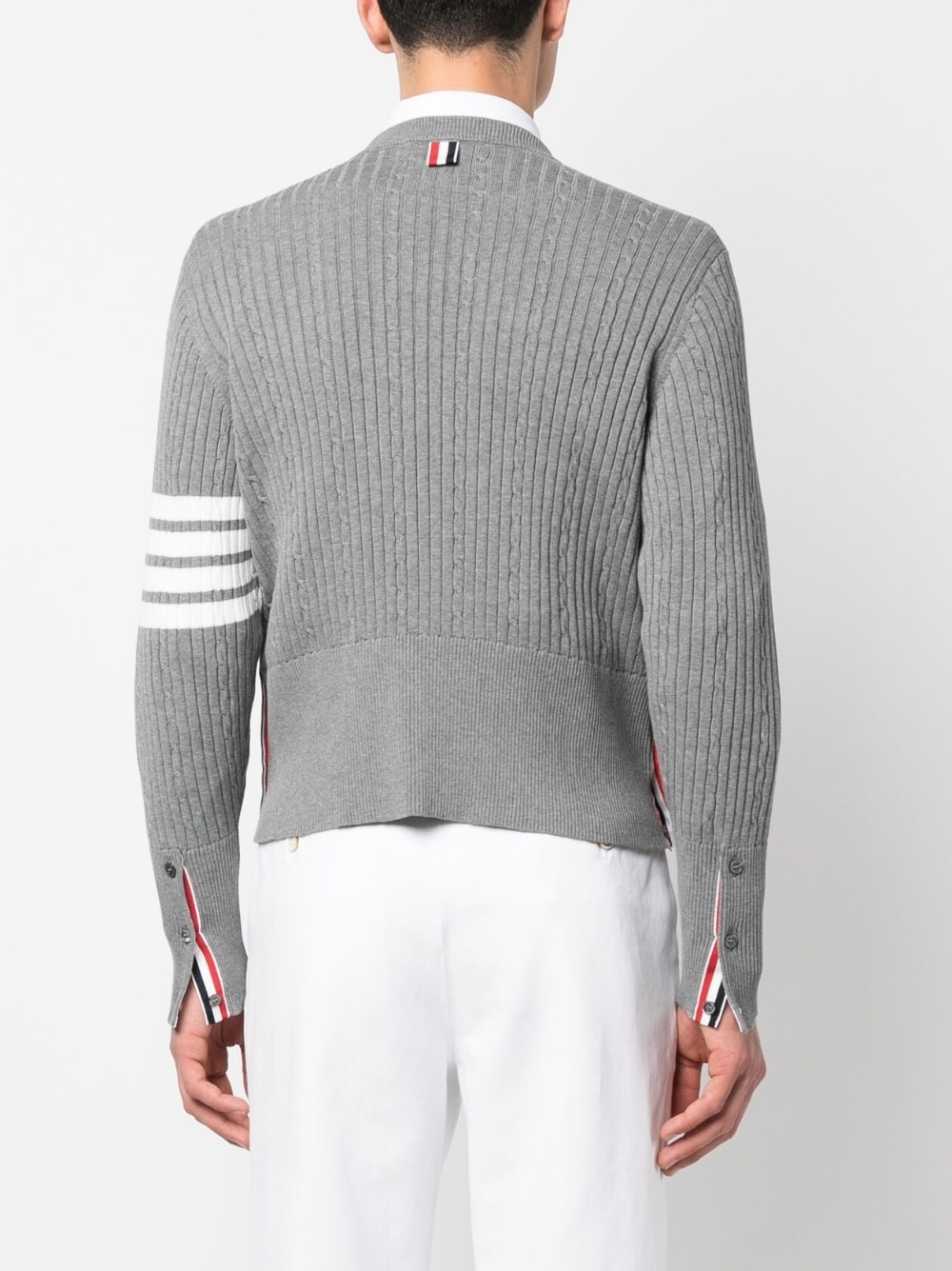 4-Bar cable-knit ribbed jumper - 4