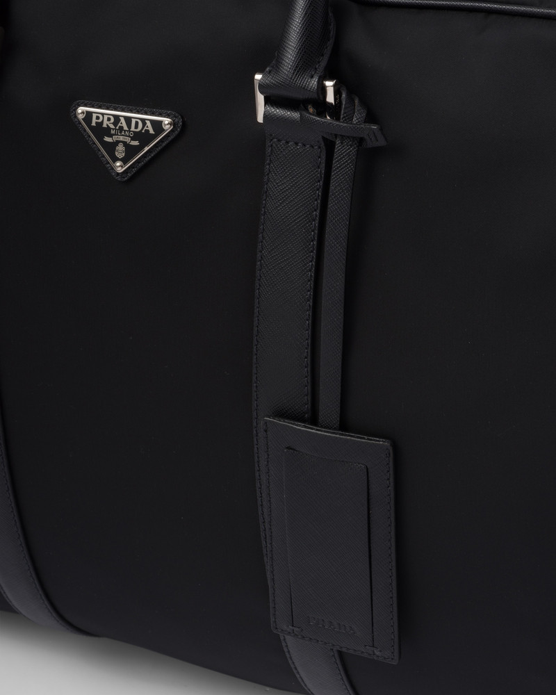 Re-Nylon and Saffiano leather duffle bag 6