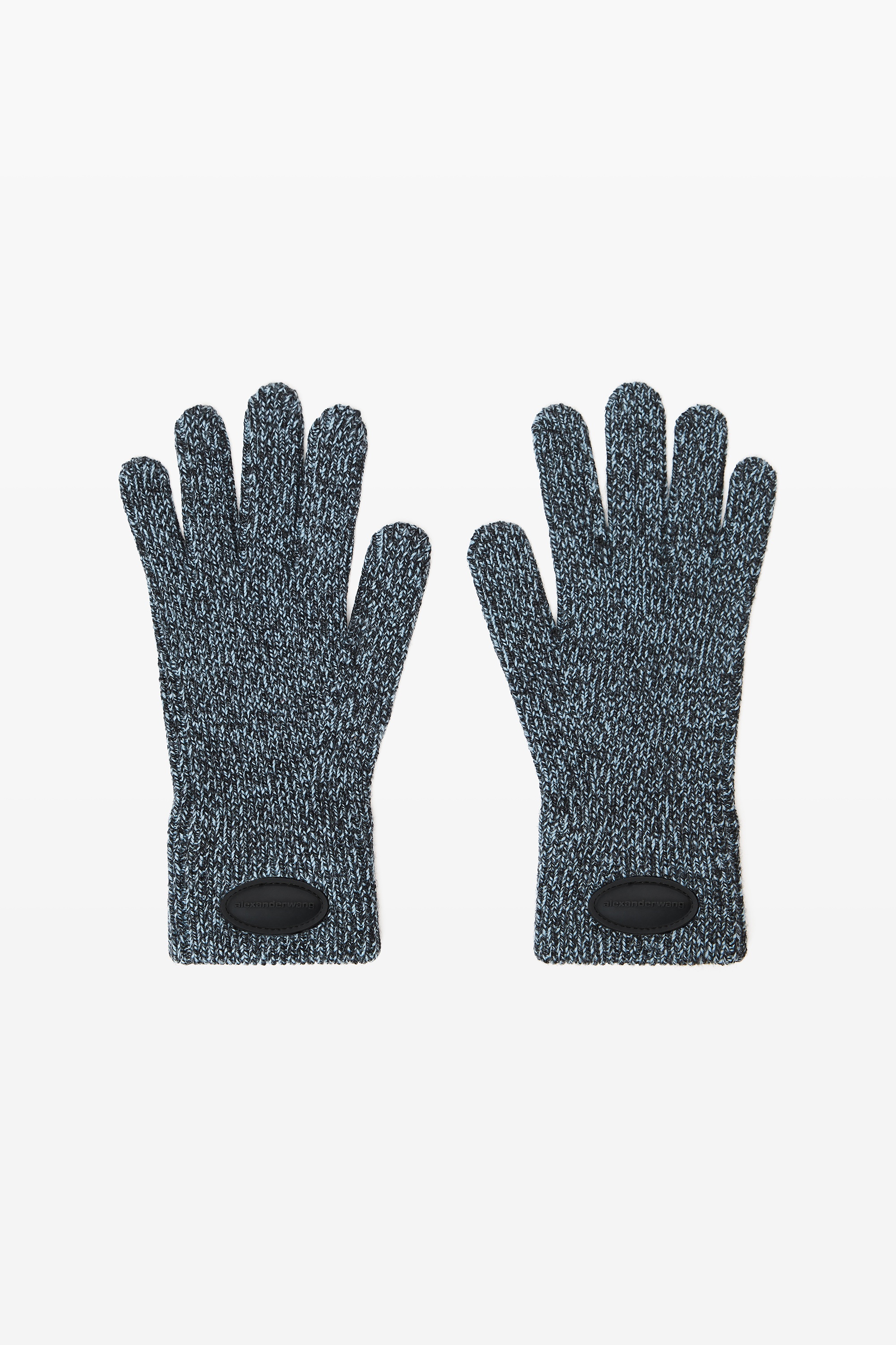 logo dome gloves in ribbed wool stretch - 1