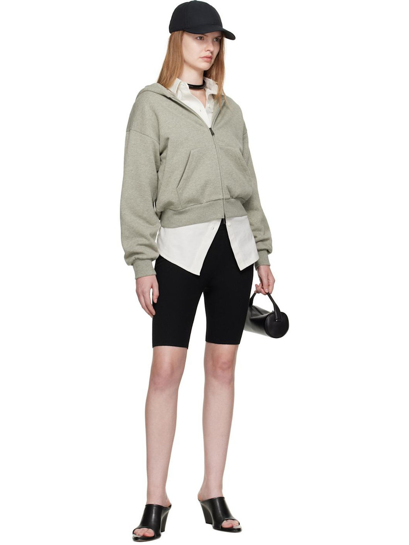 ESSENTIALS Gray Classic Fit Zip-Up Hoodie outlook