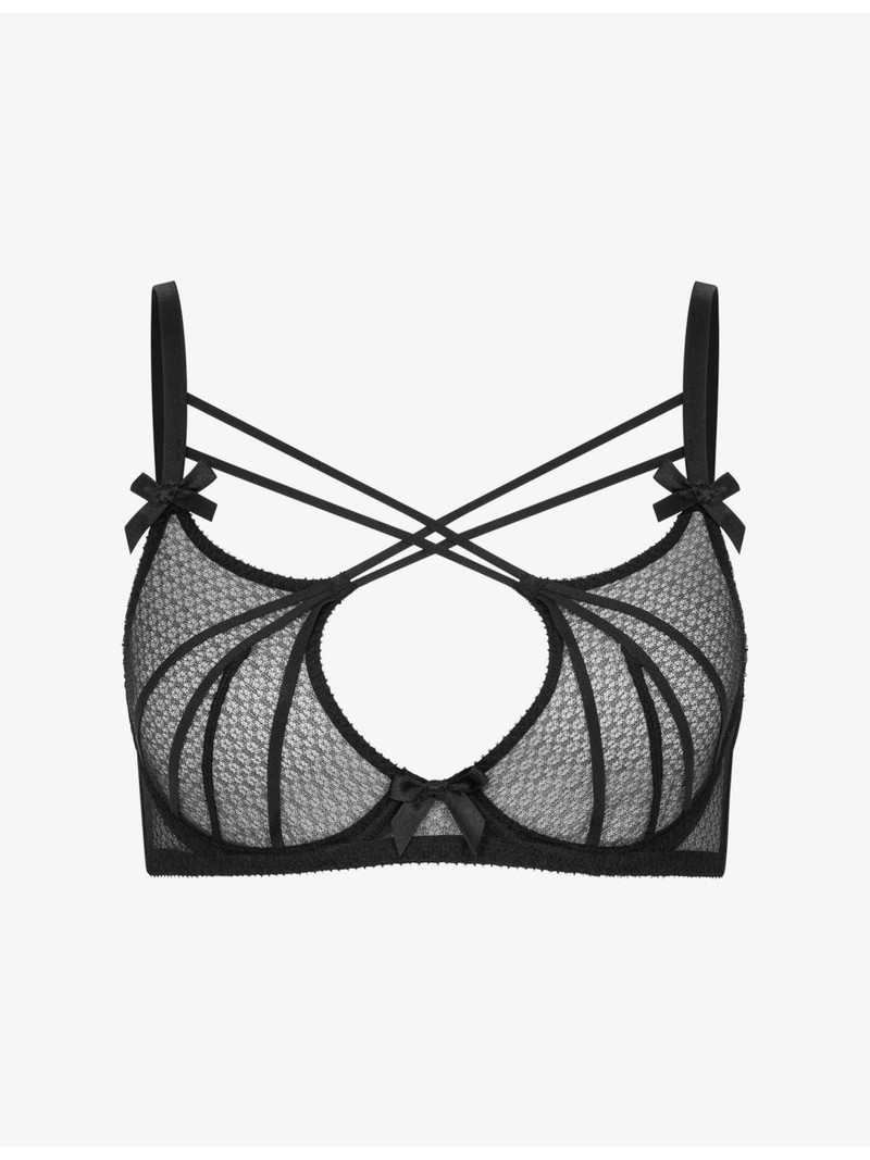 Nicki High-Neck Underwired Mesh Bra 1