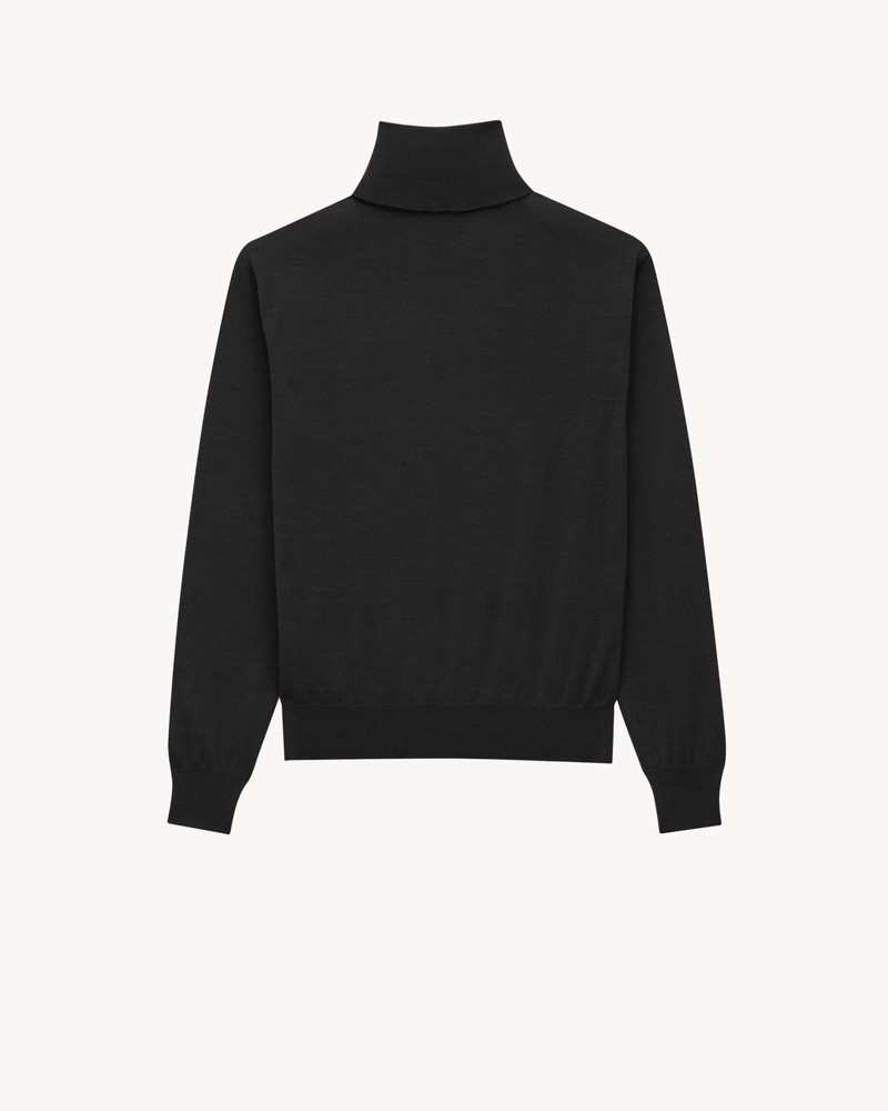 SAINT LAURENT TURTLENECK SWEATER IN CASHMERE, WOOL AND SILK outlook