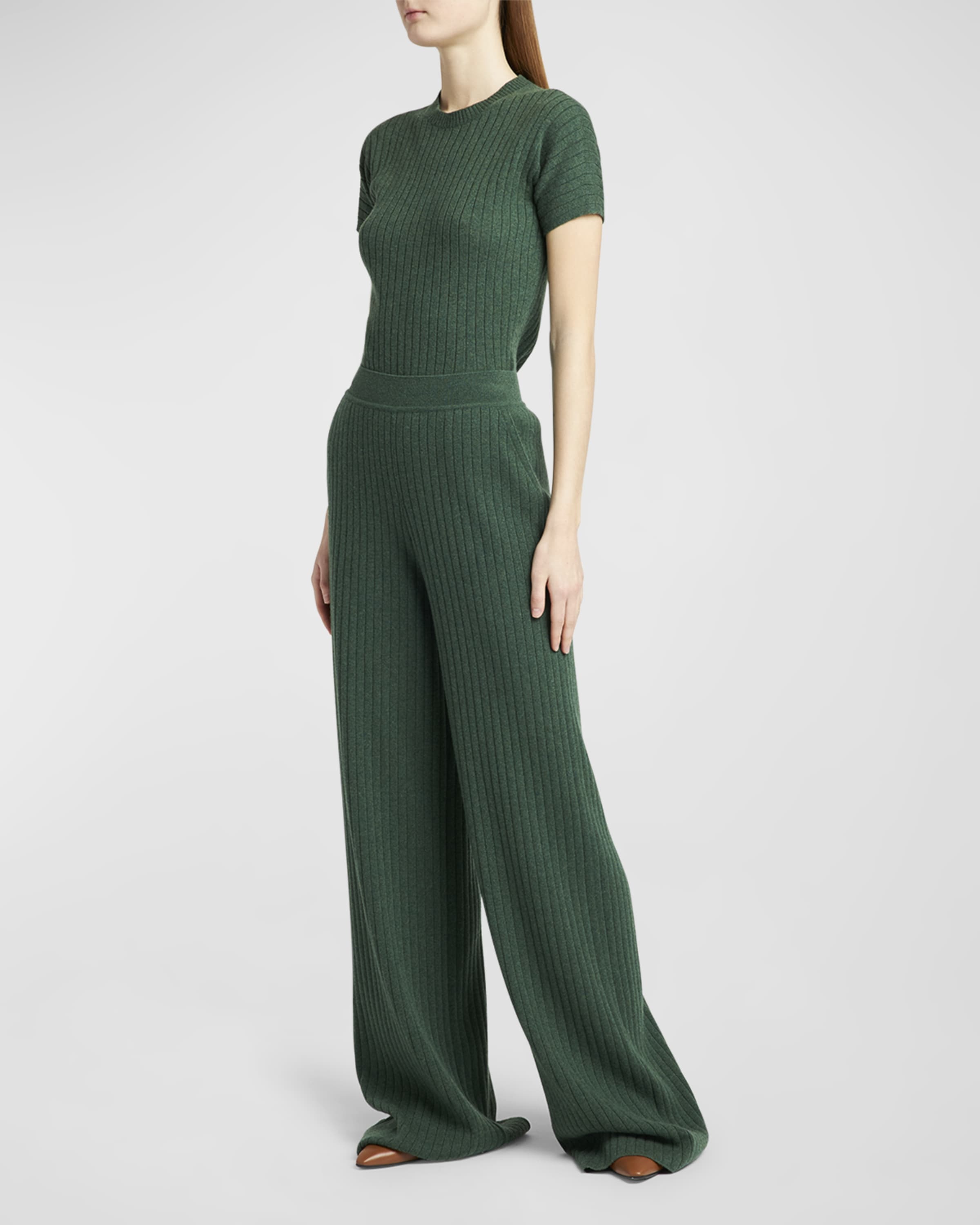 LORO PIANA Notan striped linen wide-leg pants