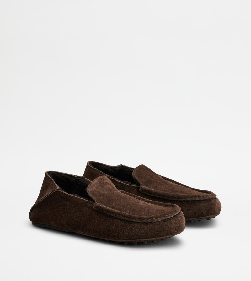 SLIPPER LOAFERS IN SUEDE - BROWN 2